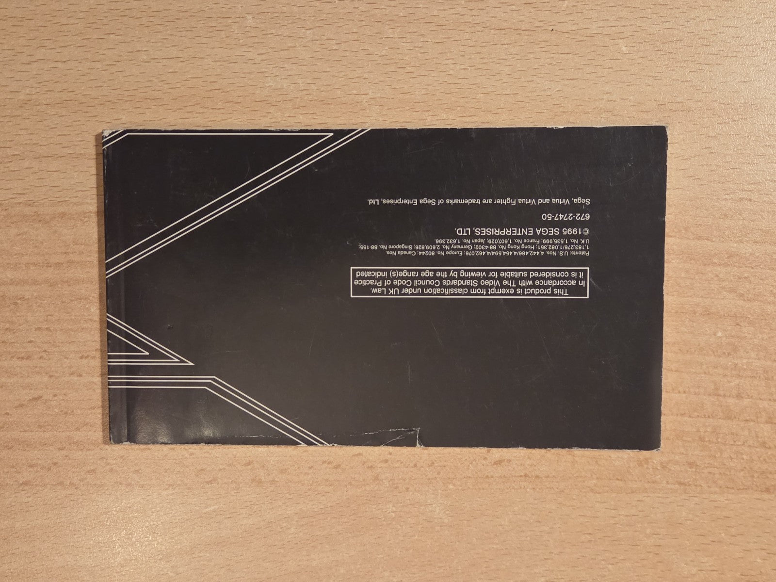 Sega Mega Drive 32X Virtua Fighter Instruction Booklet Spielanleitung