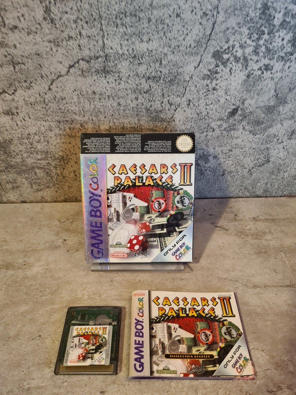 Nintendo Gameboy Color Caesars Palace II mit OVP und Anleitung EUR - T-Retro-Games 