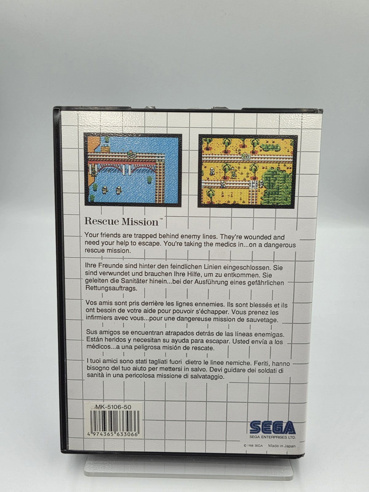 Sega Master System Rescue Mission mit OVP und Anleitung Multilingual 