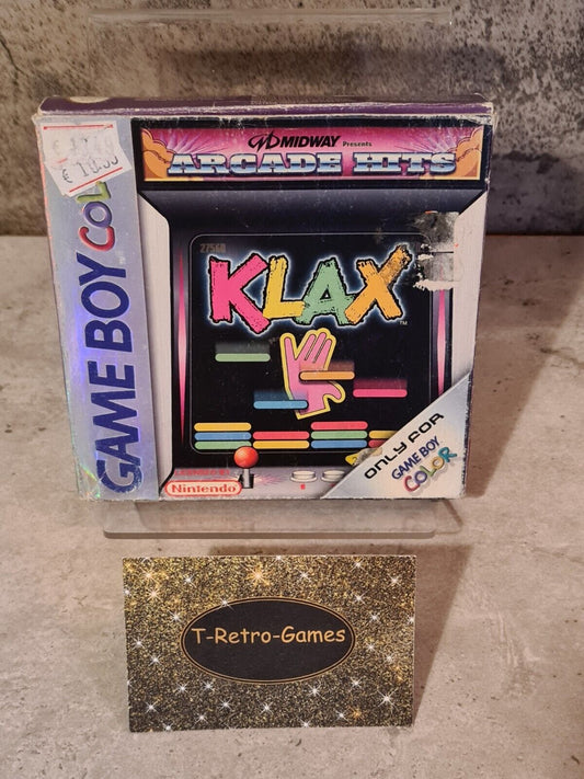 Nintendo Game Boy Color Spiel Klax mit OVP und Anleitung EUR - T-Retro-Games 