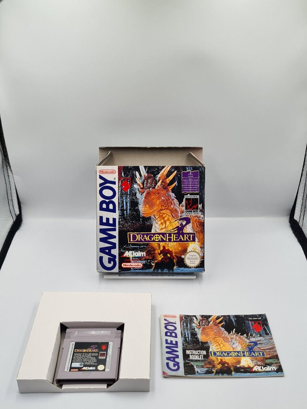 Nintendo Game Boy Classic DragonHeart mit OVP und Anleitung EUR - T-Retro-Games 