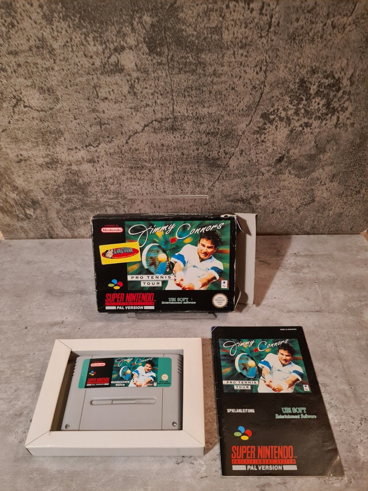 SNES Jimmy Connors Pro Tennis Tour mit OVP und Anleitung NOE - T-Retro-Games 