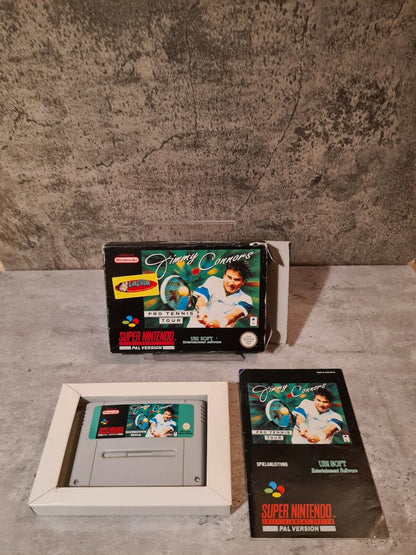 SNES Jimmy Connors Pro Tennis Tour mit OVP und Anleitung NOE - T-Retro-Games 