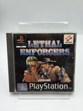 PS1 Playstation 1 Lethal Enforcers mit OVP und Anleitung Multilingual - T-Retro-Games 