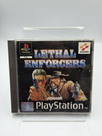 PS1 Playstation 1 Lethal Enforcers mit OVP und Anleitung Multilingual - T-Retro-Games 