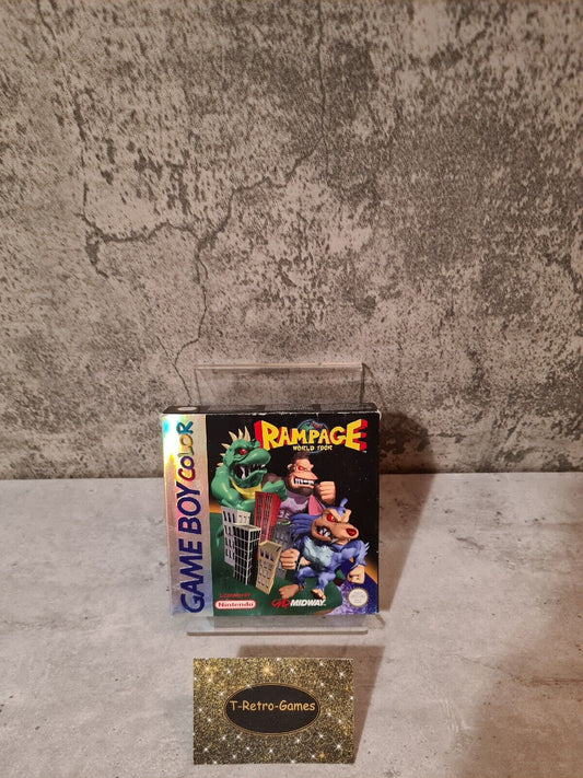 Nintendo Game Boy Color Rampage World Tour mit OVP und Anleitung EUR - T-Retro-Games 