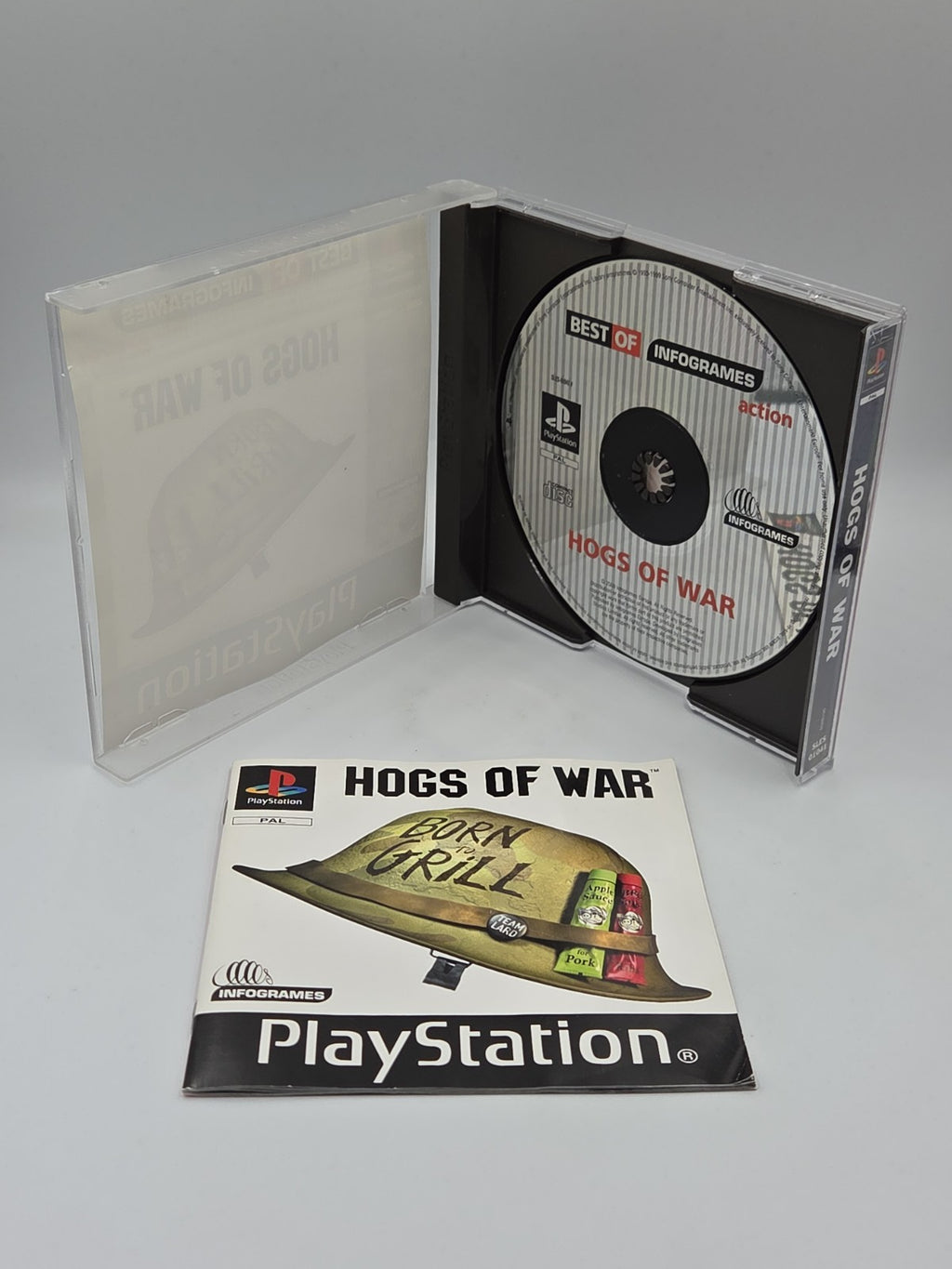 PS1 Playstation 1 Spiel Hogs of War mit OVP und Anleitung Englisch