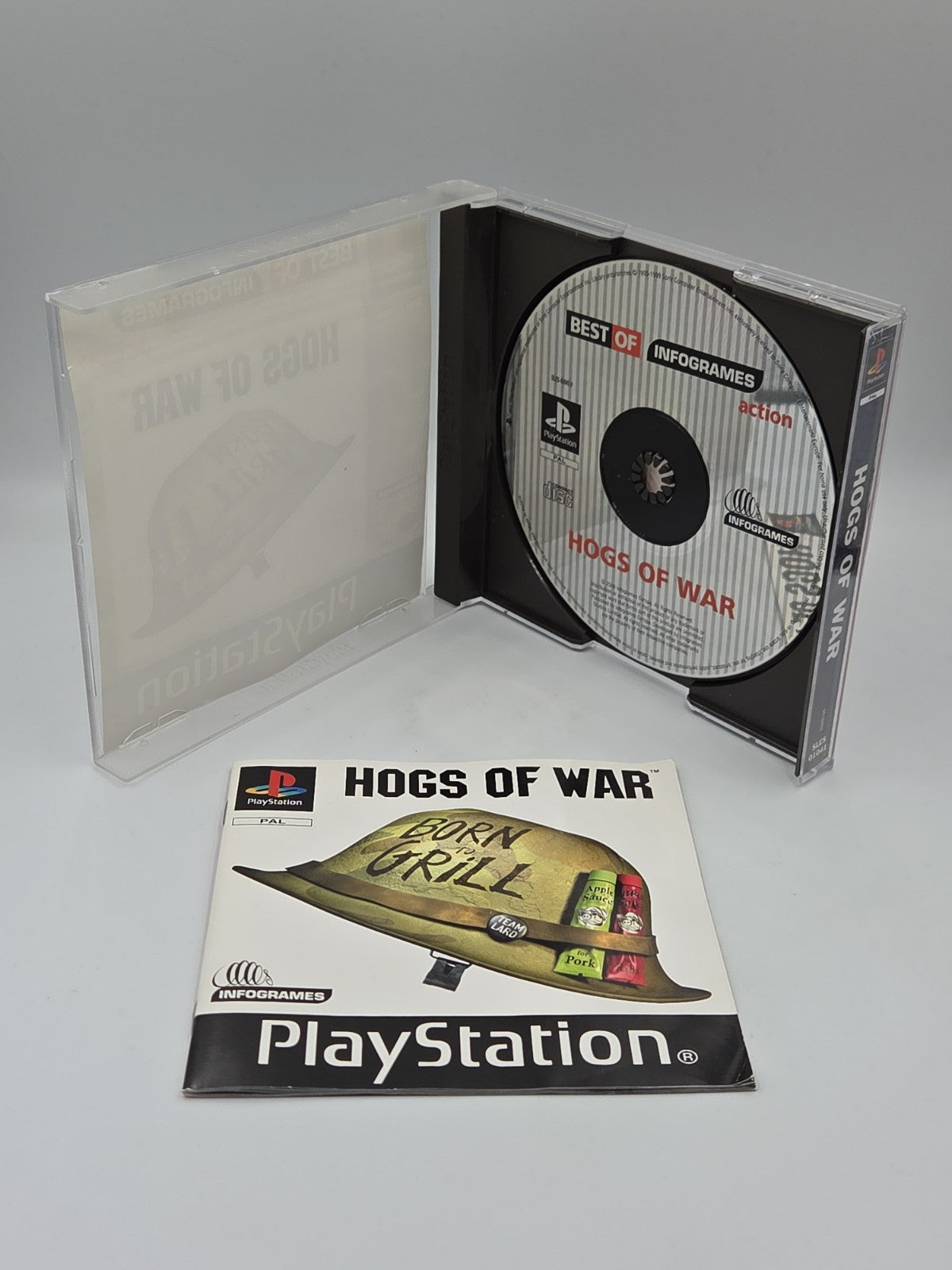 PS1 Playstation 1 Spiel Hogs of War mit OVP und Anleitung Englisch