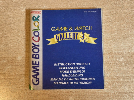 Nintendo Game Boy Color Spielanleitung Game & Watch Gallery 3 EUR
