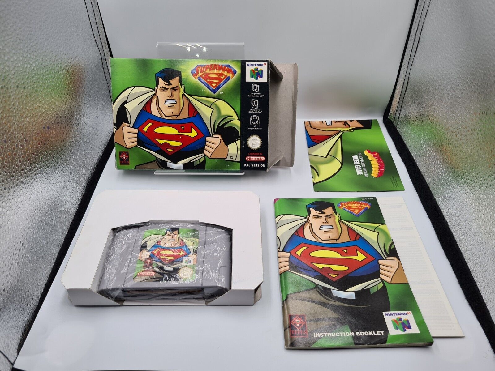 N64 Nintendo 64 Superman mit OVP und Anleitung + Poster EUR - T-Retro-Games 