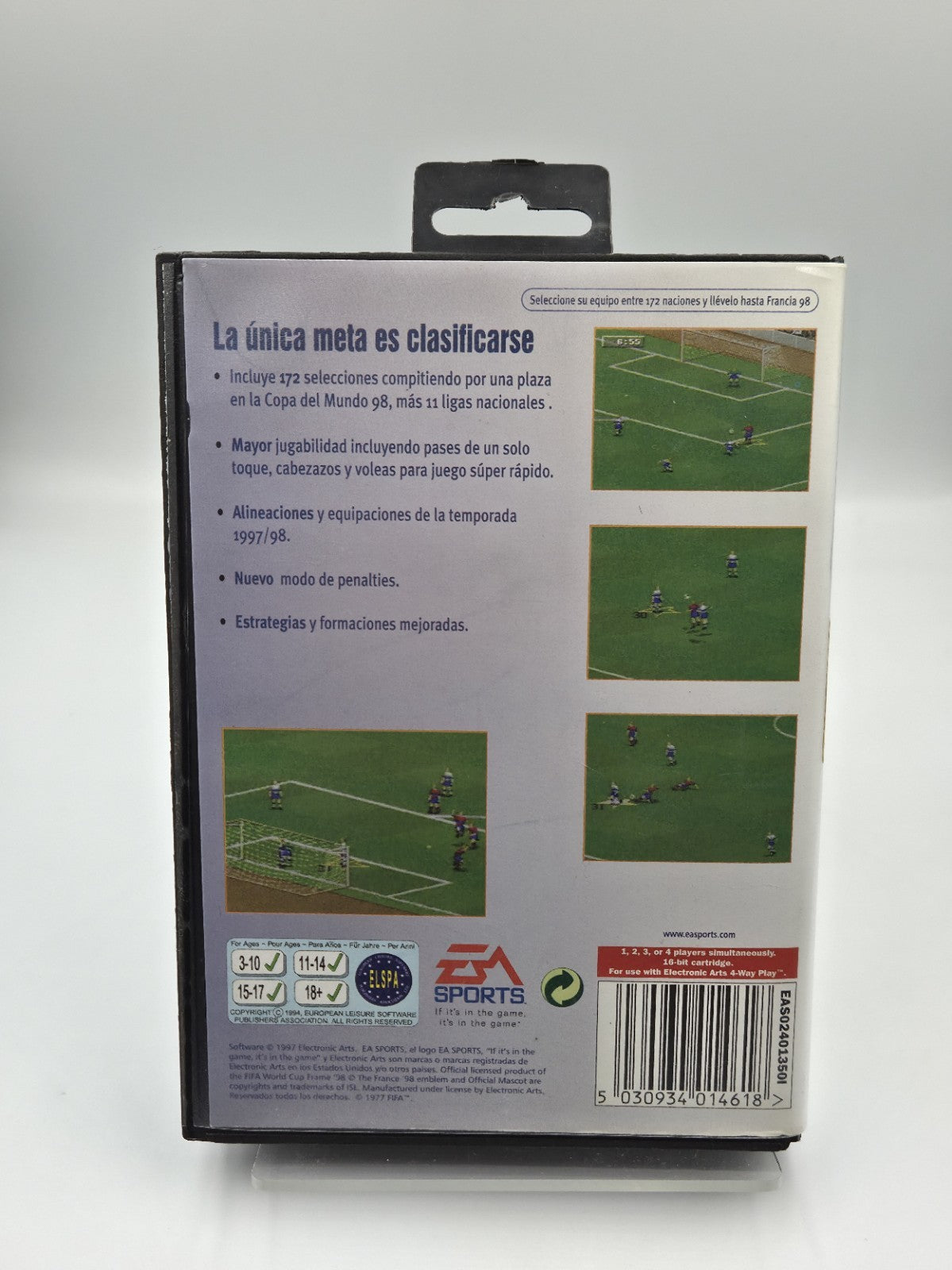 Sega Mega Drive Spiel Fifa Rumbo Al Mundial 98 mit OVP und Anleitung ESP