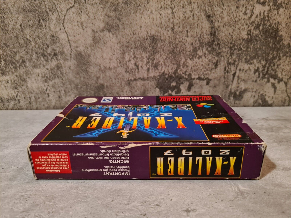 SNES Super Nintendo X-Kaliber 2097 mit OVP und Anleitung EUR - T-Retro-Games 