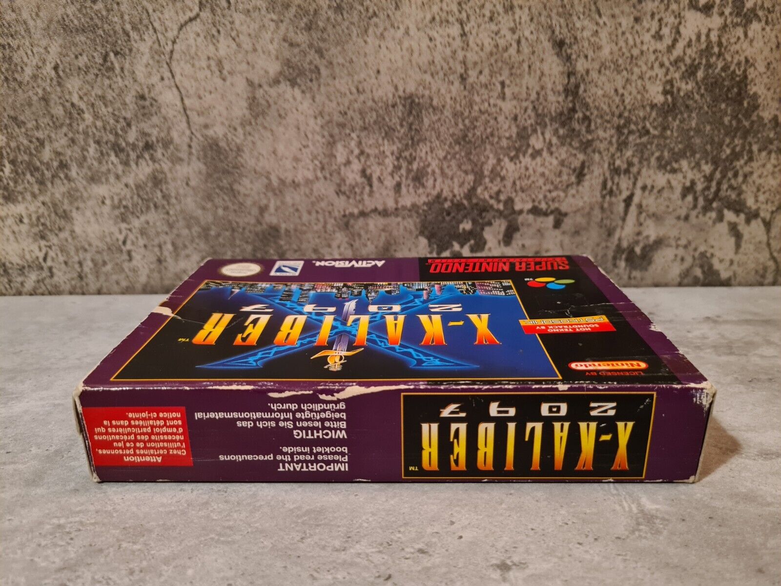 SNES Super Nintendo X-Kaliber 2097 mit OVP und Anleitung EUR - T-Retro-Games 