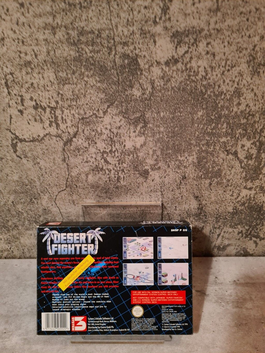 SNES Super Nintendo Desert Fighter mit OVP und Anleitung UKV - T-Retro-Games 