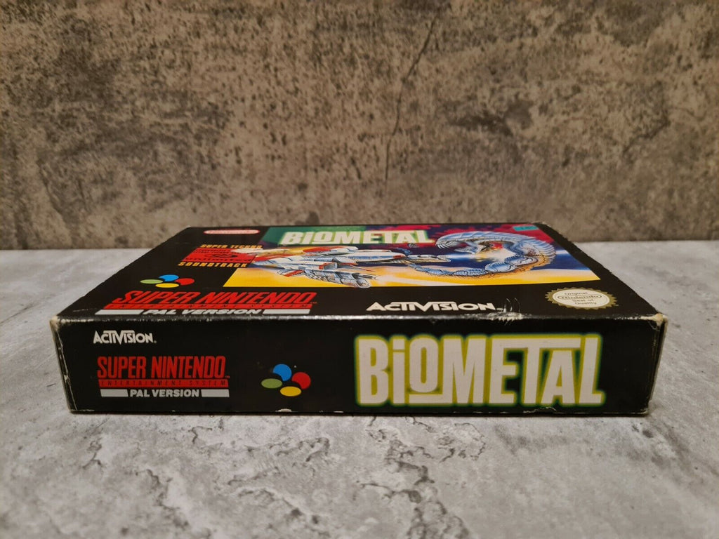 SNES Super Nintendo Biometal mit OVP und Anleitung UKV - T-Retro-Games 