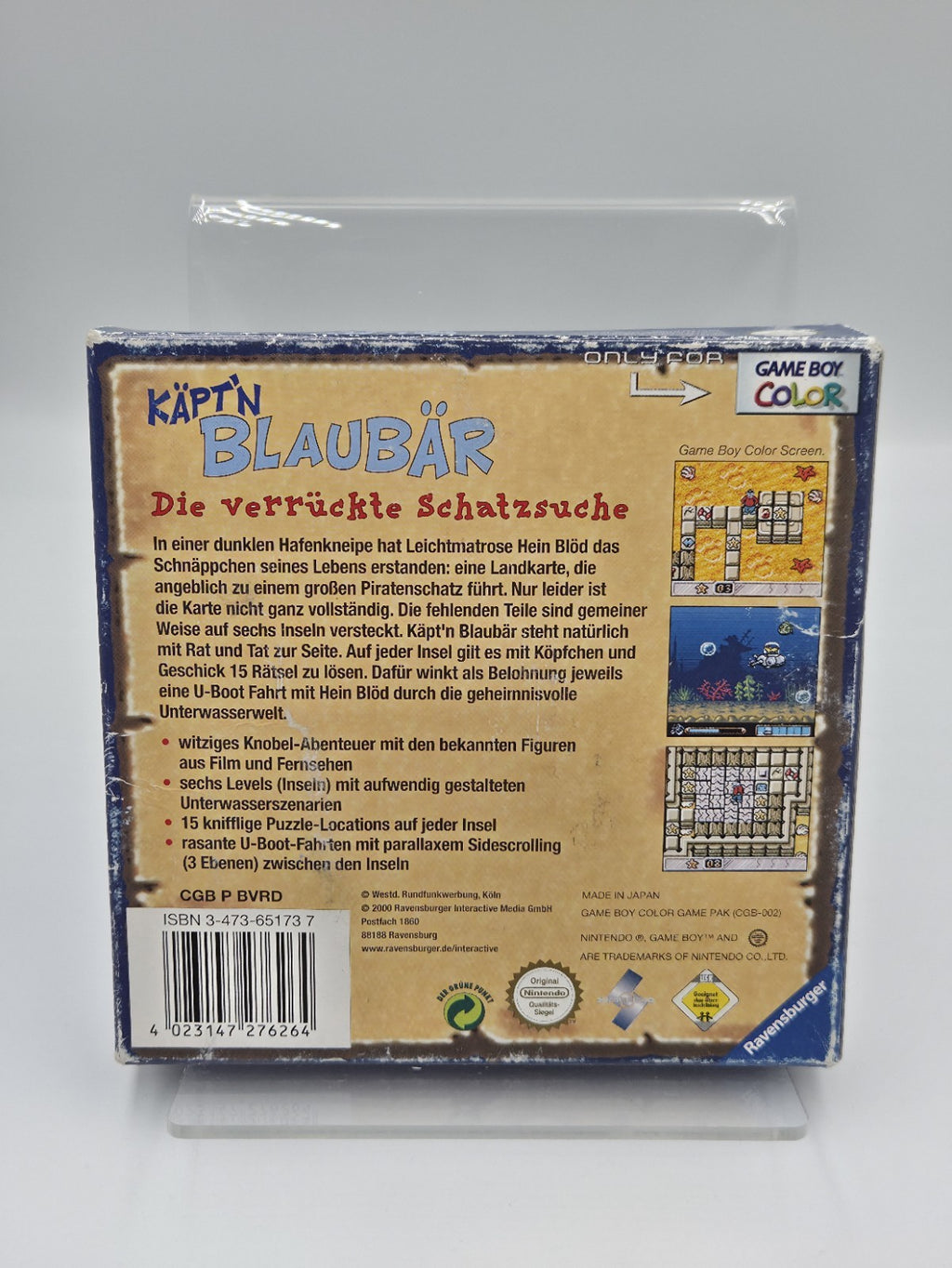 Game Boy Color Käpt'n Blaubär Die verrückte Schatzsuche mit OVP + Anleitung NOE
