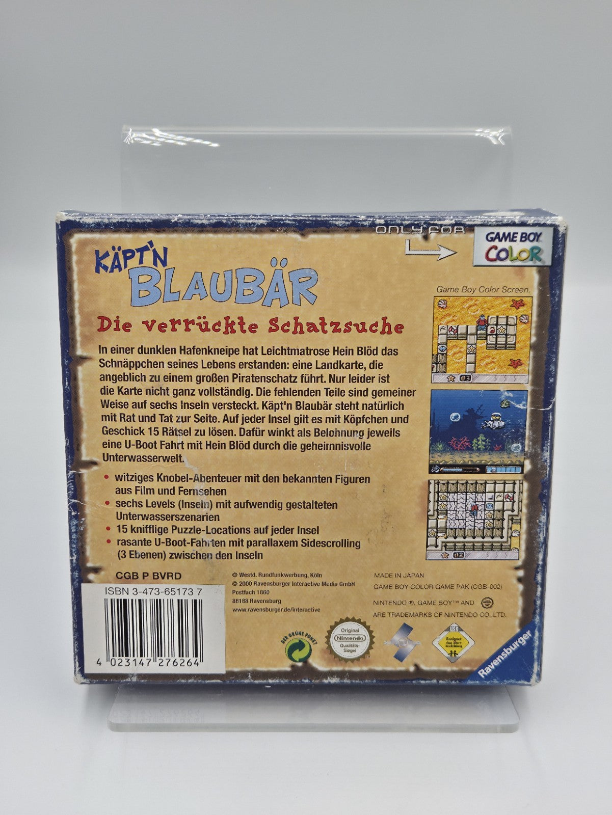 Game Boy Color Käpt'n Blaubär Die verrückte Schatzsuche mit OVP + Anleitung NOE
