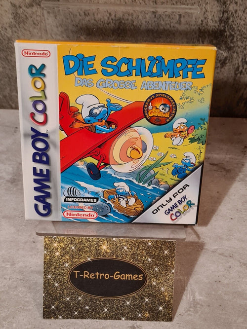 Game Boy Color Die Schlümpfe Das Grosse Abenteuer mit OVP und Anleitung NOE - T-Retro-Games 