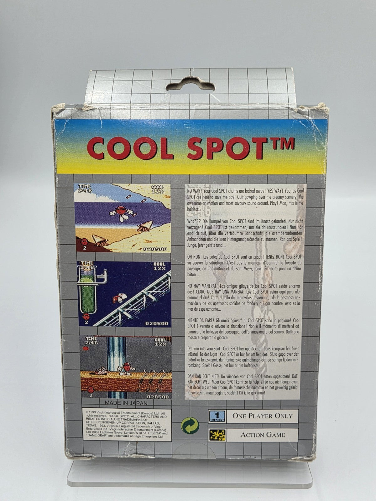 Sega Game Gear Cool Spot mit OVP und Anleitung Multi Language 