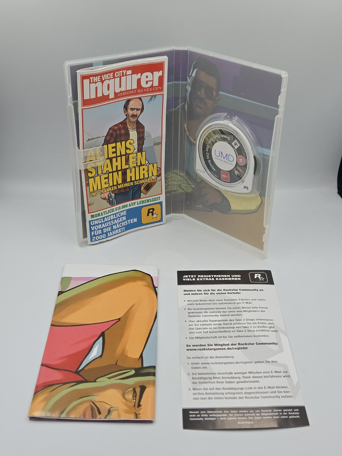 Sony PSP Grand Theft Auto Vice City Stories mit OVP und Anleitung + Poster