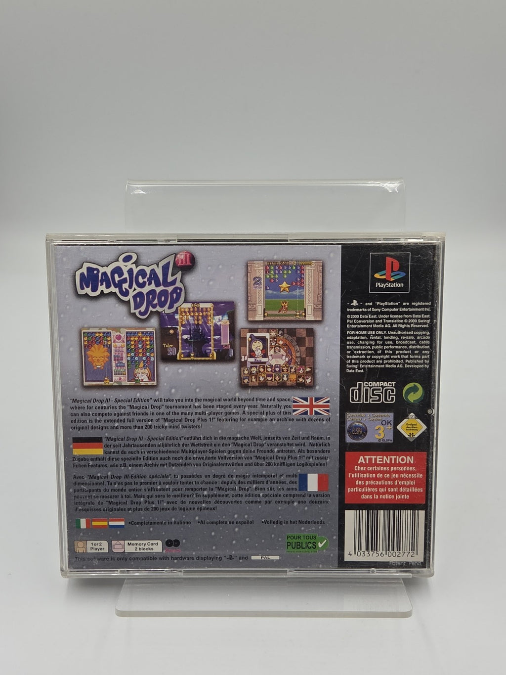 PS1 Playstation 1 Spiel Magical Drop III mit OVP Multilingual 2 Discs