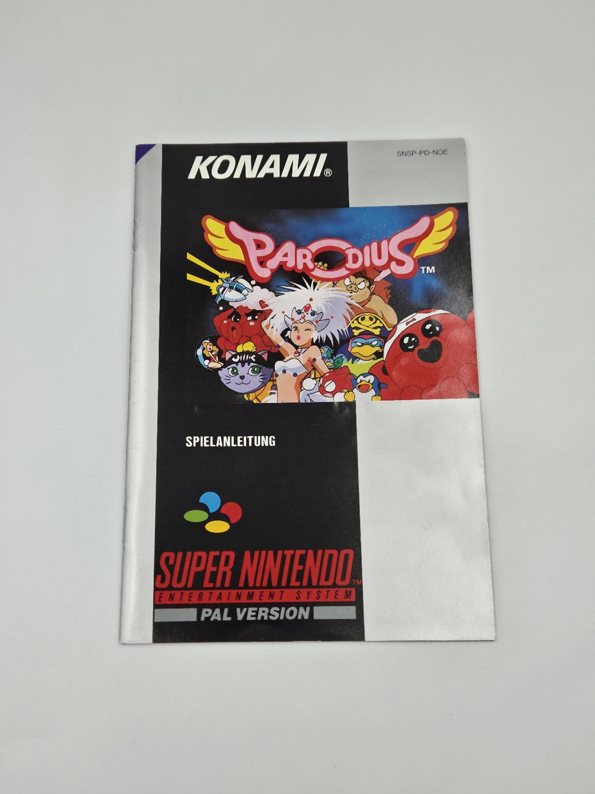 SNES Super Nintendo Spiel Parodius mit OVP und Anleitung NOE