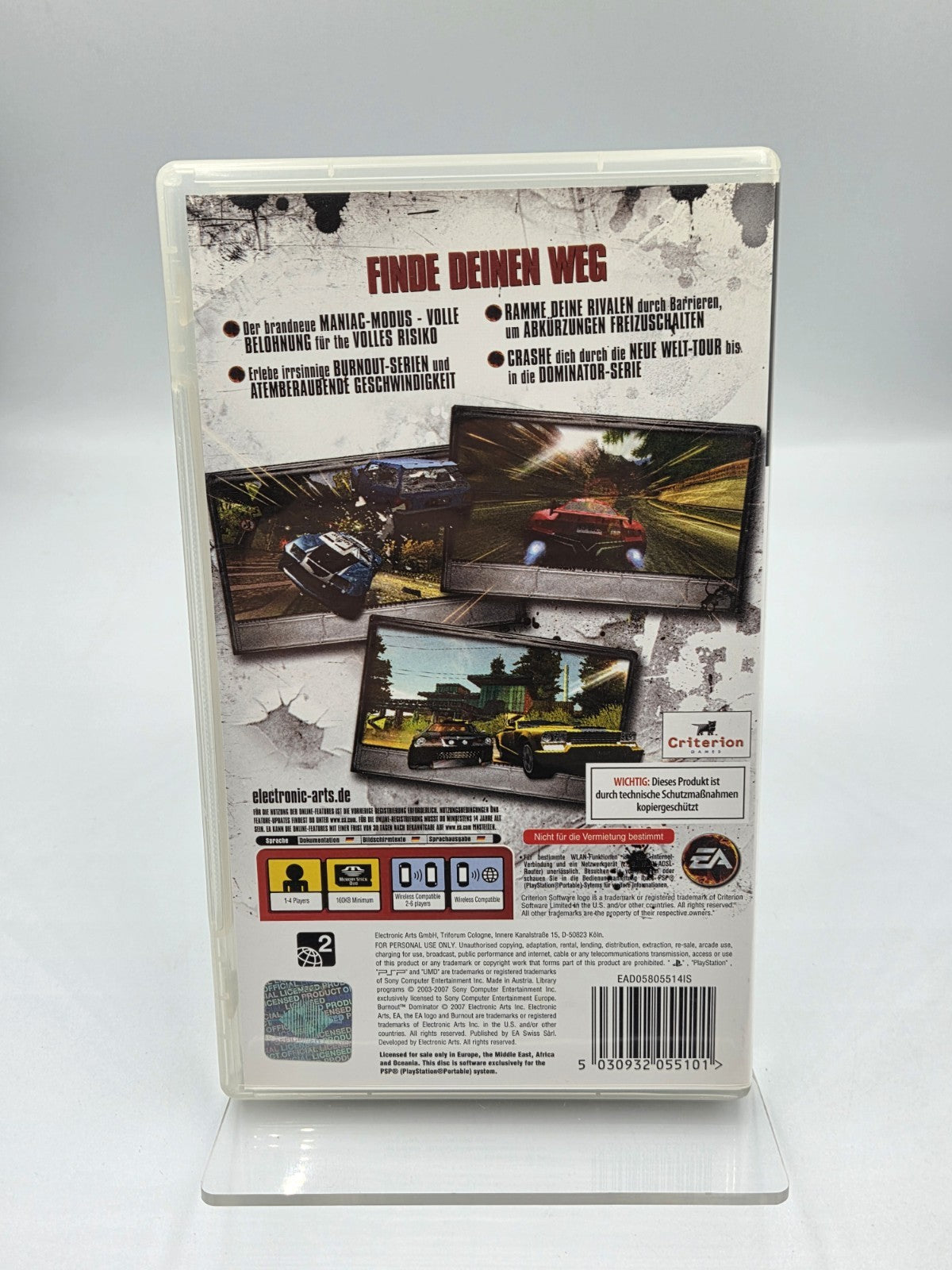 Sony PSP Spiel Burnout Dominator mit OVP und Anleitung Deutsch