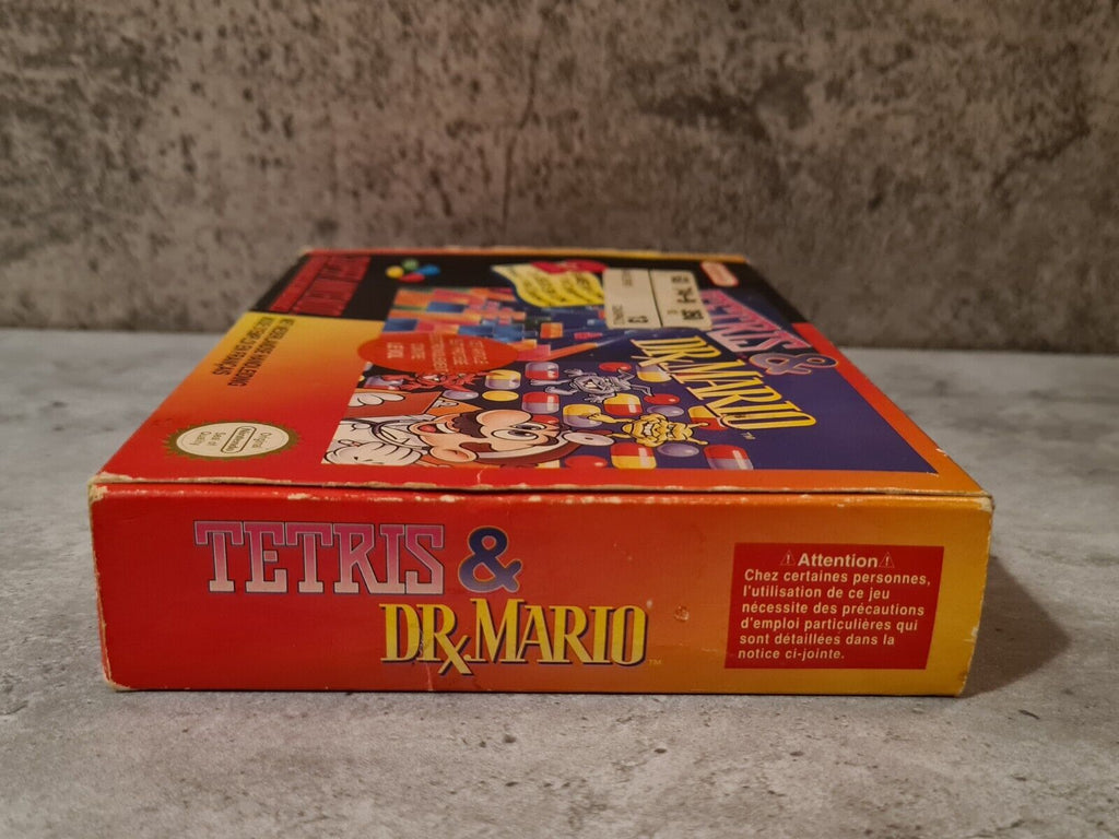 SNES Super Nintendo Tetris & Dr. Mario mit OVP und Anleitung FAH - T-Retro-Games 