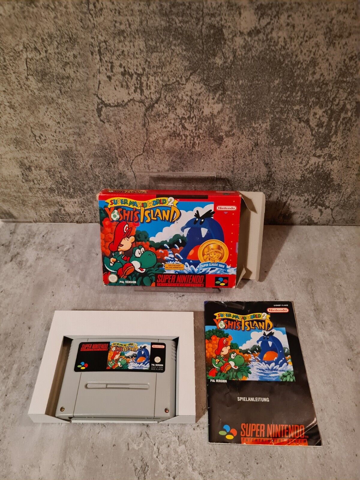 SNES Super Nintendo Super Mario World 2 Yoshi's Island mit OVP und Anleitung NOE - T-Retro-Games 