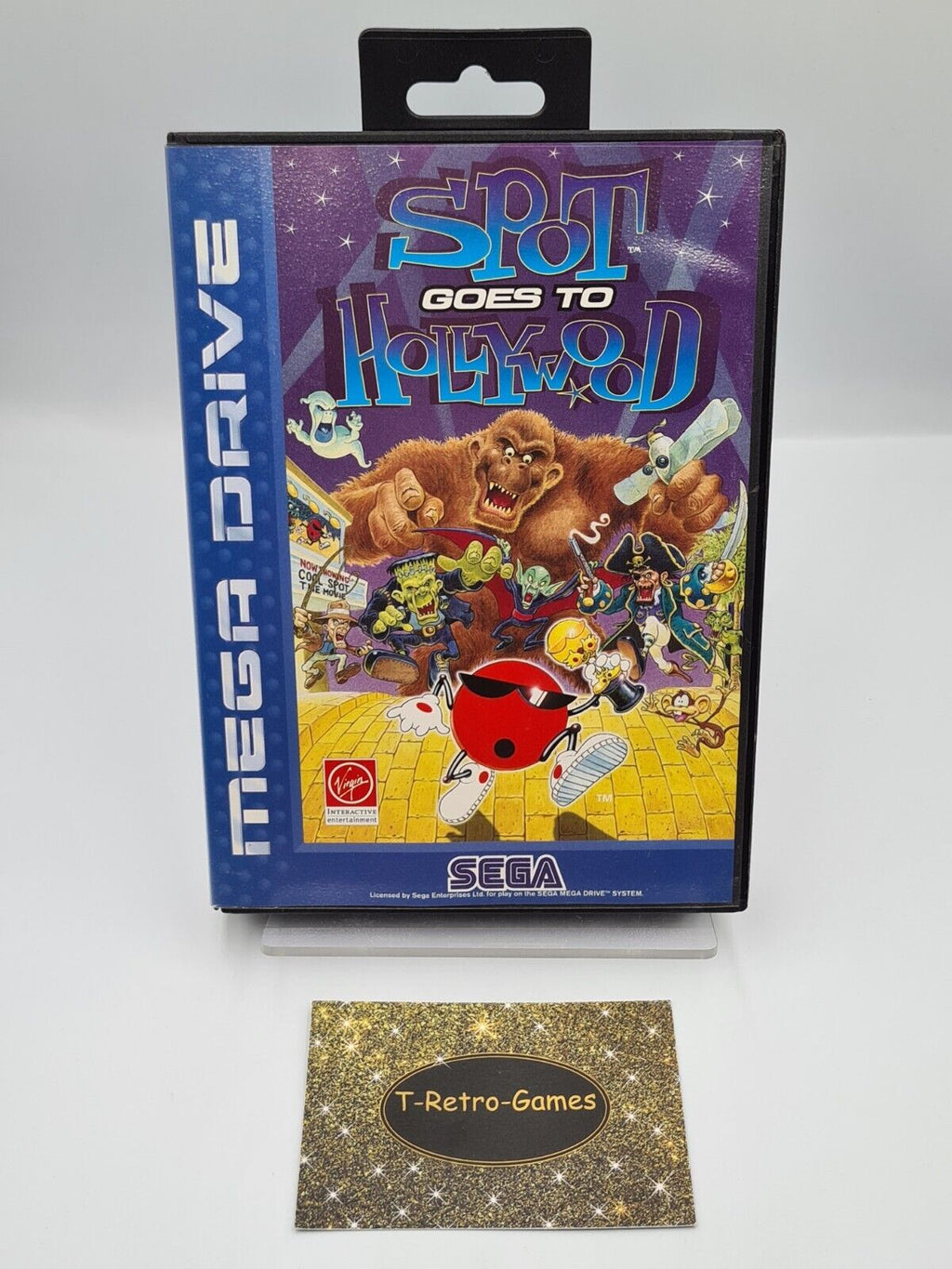 Sega Mega Drive Spot goes to Hollywood mit OVP und Anleitung Multi Language - T-Retro-Games 