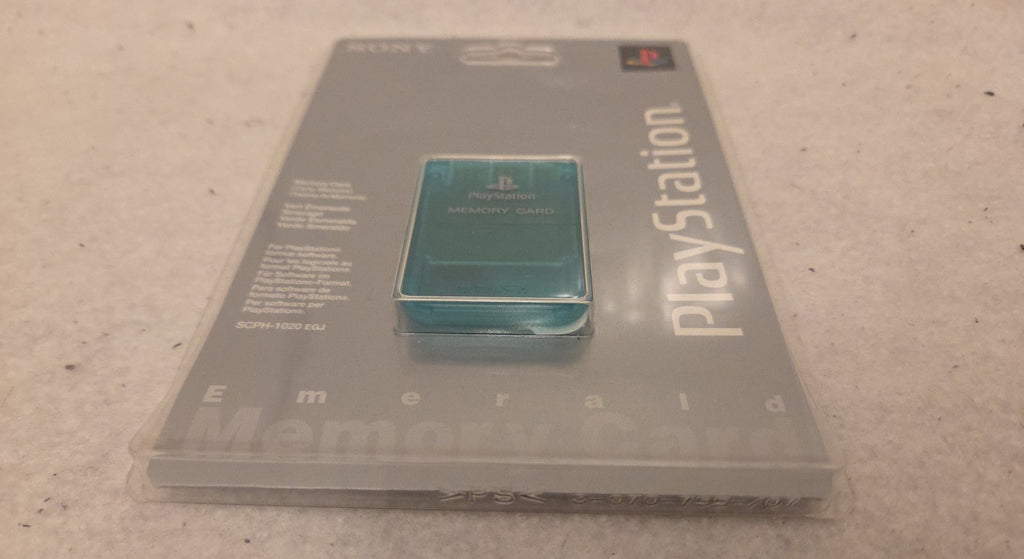 PS1 Sony Playstation Memory Card Sealed Neu New Smaragd SCPH-1020 