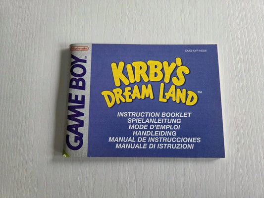 Nintendo Game Boy Classic Kirby's Dream Land  Instruction Booklet NEU6