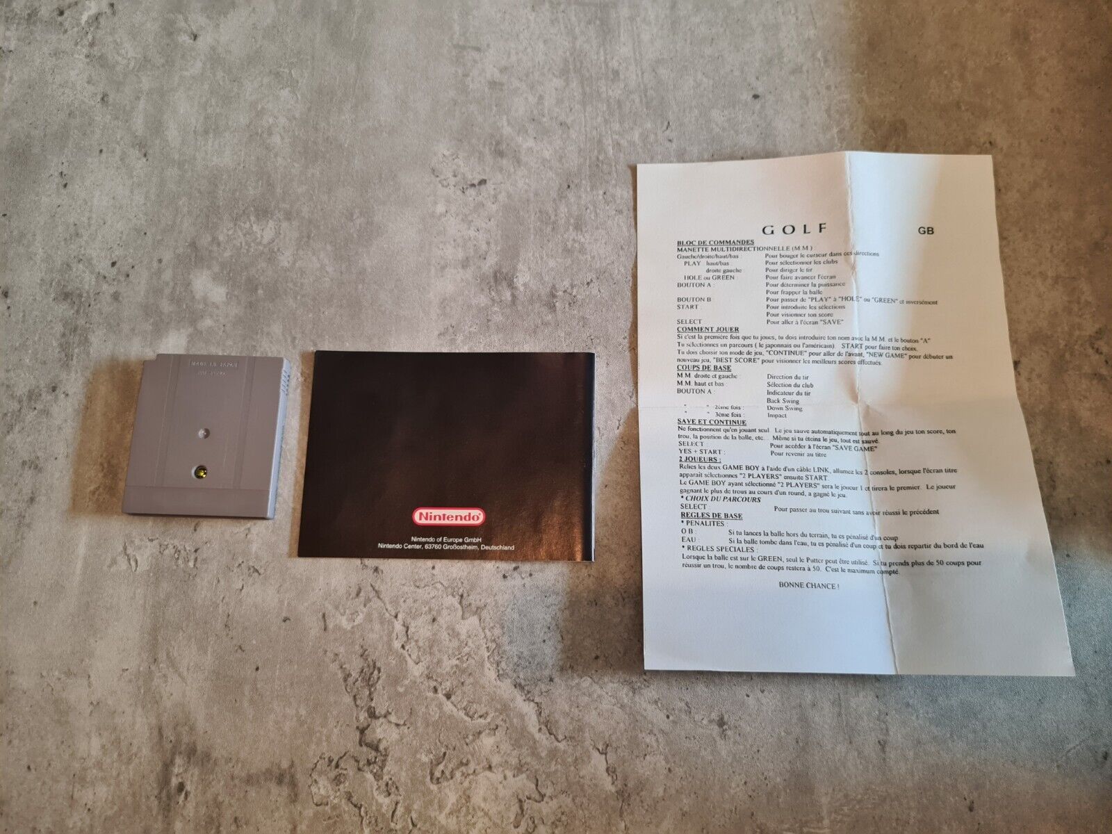 Nintendo Gameboy Classic Golf mit OVP und Anleitung NOE - T-Retro-Games 