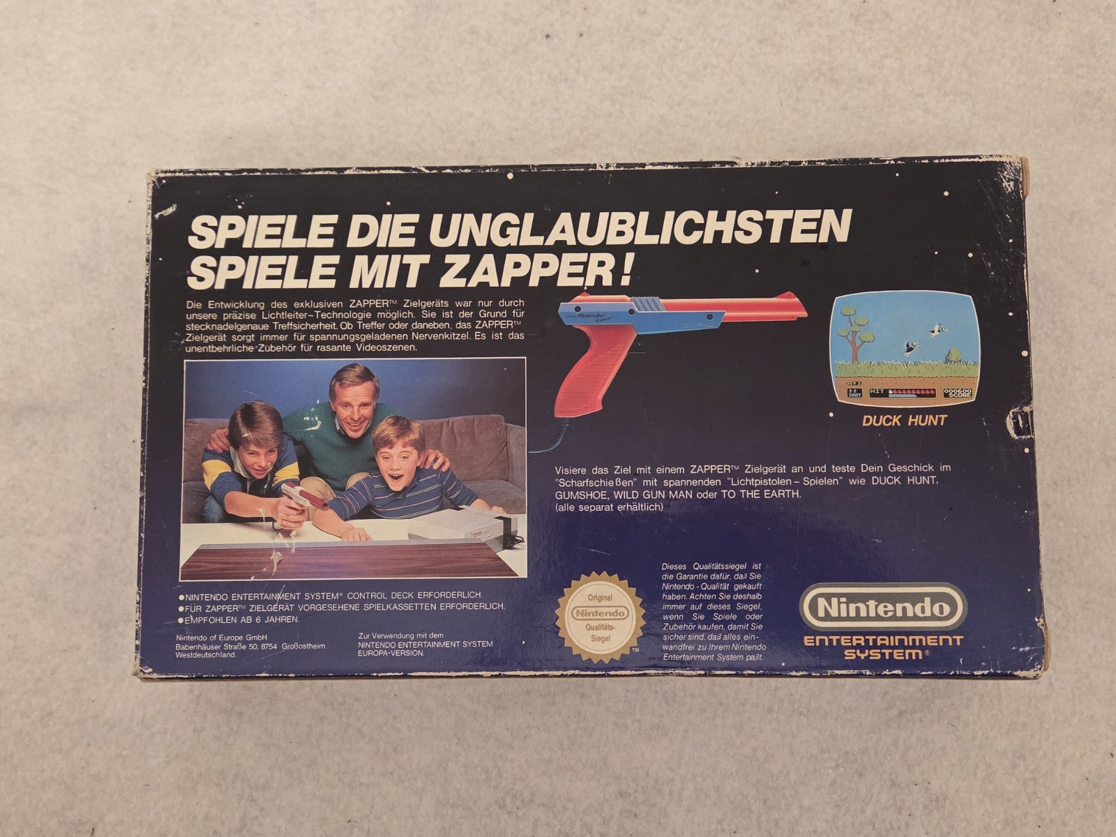 Nintendo NES Zapper Light Gun  1985 OVP NOE