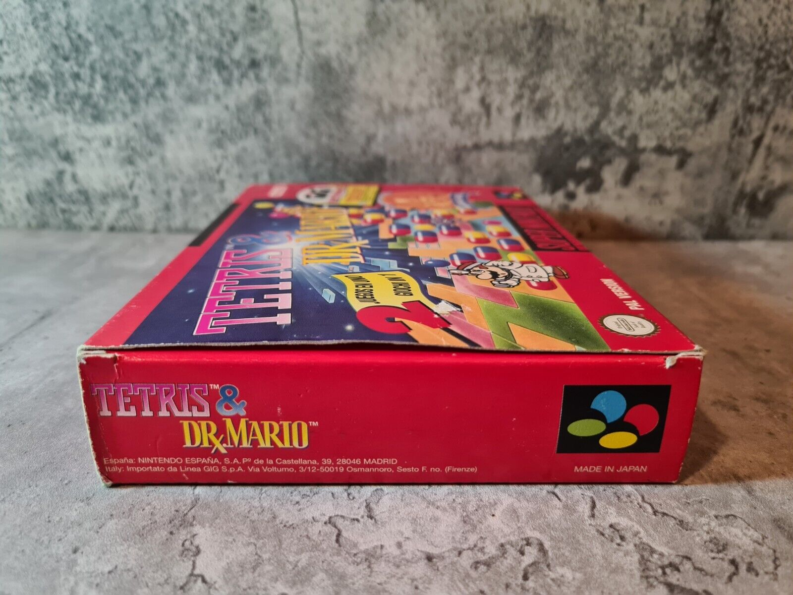 SNES Super Nintendo Tetris & Dr. Mario mit OVP und Anleitung ITA - T-Retro-Games 