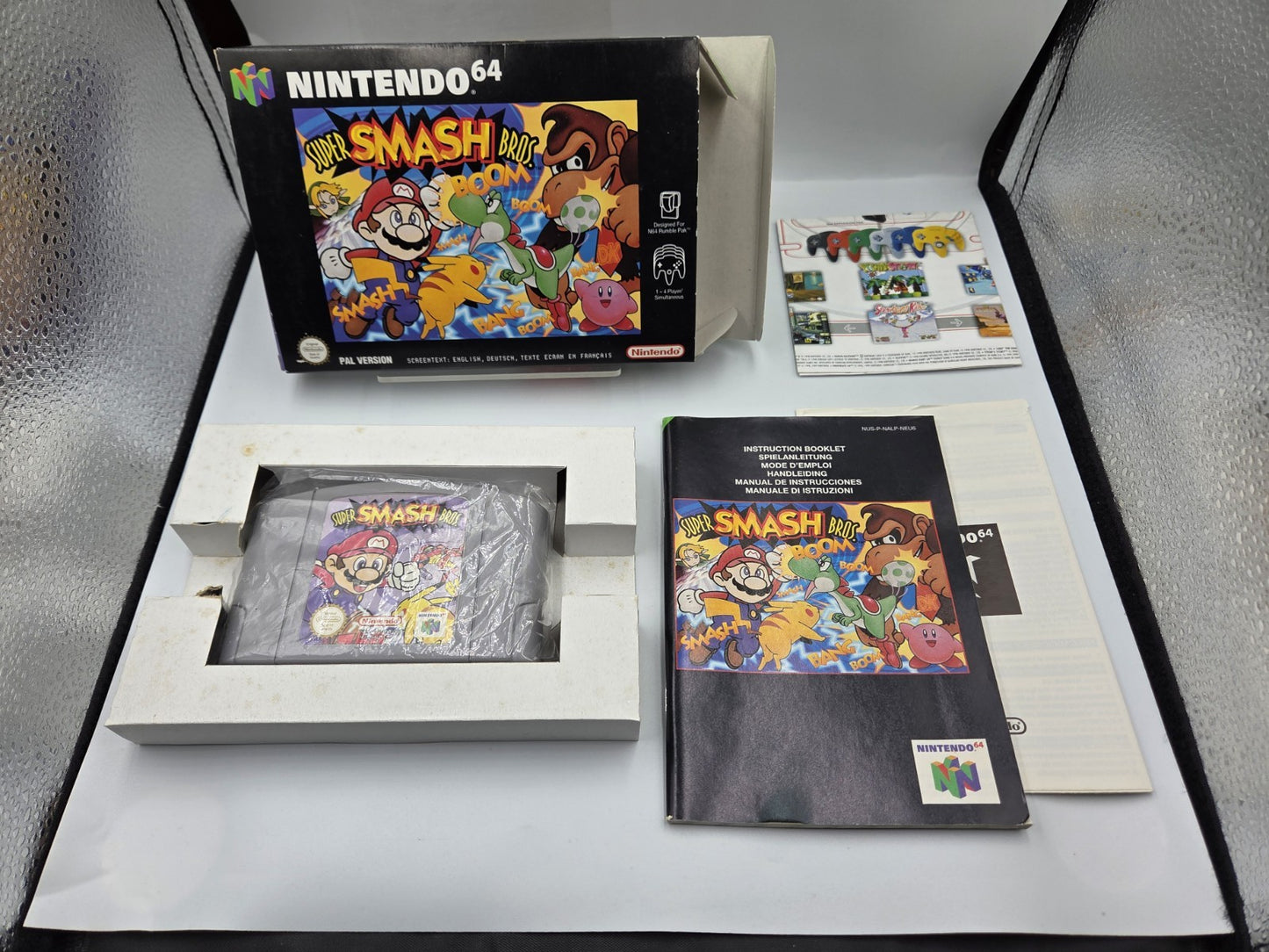 N64 Nintendo 64 Super Smash Bros. mit OVP und Anleitung EUR