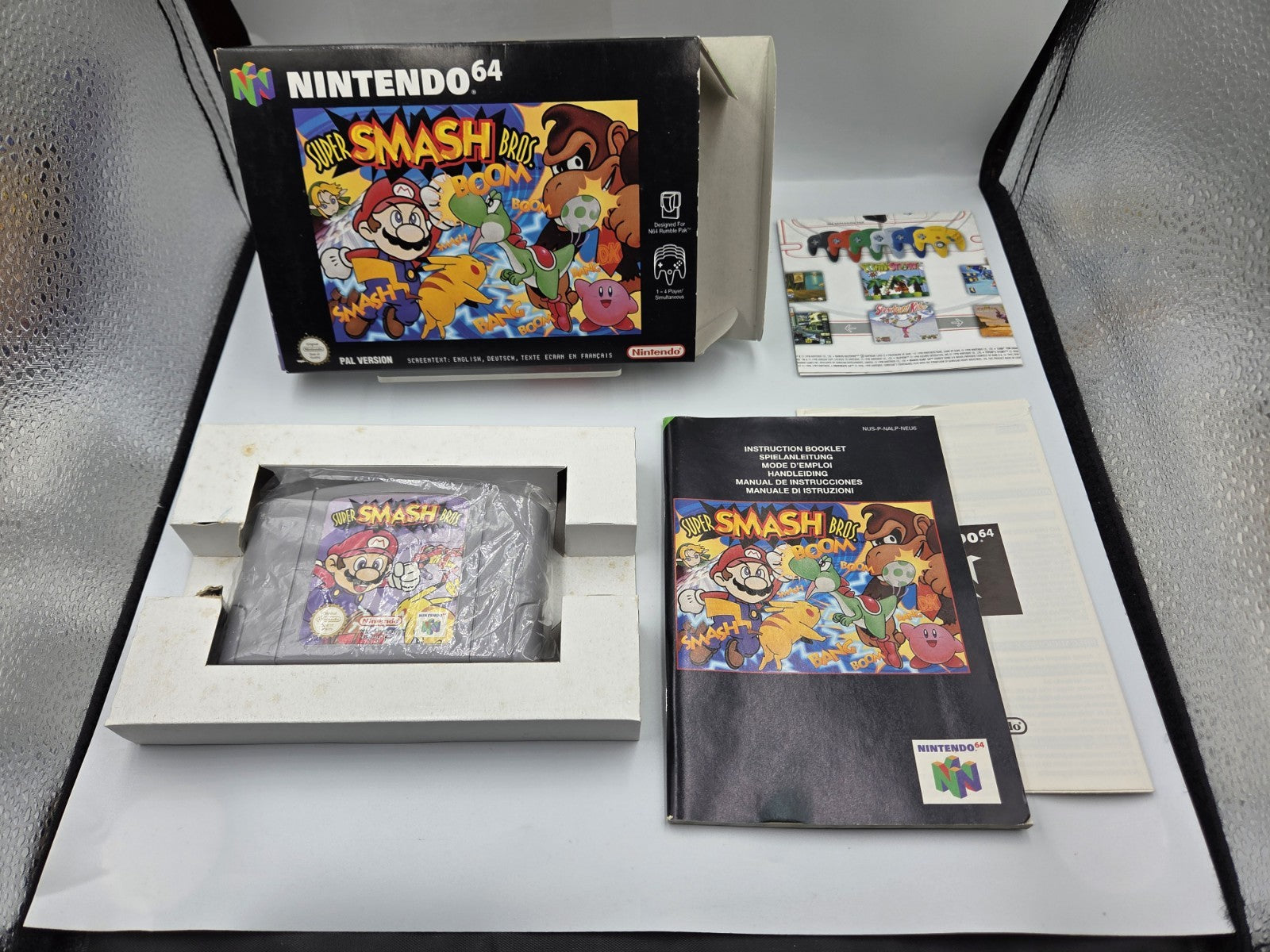 N64 Nintendo 64 Super Smash Bros. mit OVP und Anleitung EUR