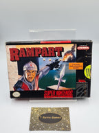 SNES Super Nintendo Rampart mit OVP und Anleitung NTSC-USA - T-Retro-Games 