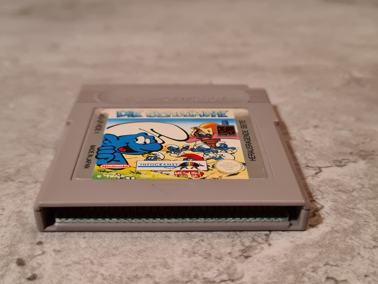 Nintendo Game Boy Classic Spiel Die Schlümpfe Modul NOE - T-Retro-Games 