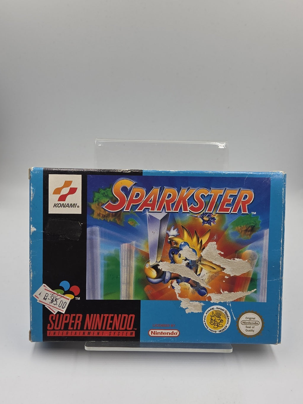 SNES Super Nintendo Spiel Sparkster mit OVP und Anleitung EUR