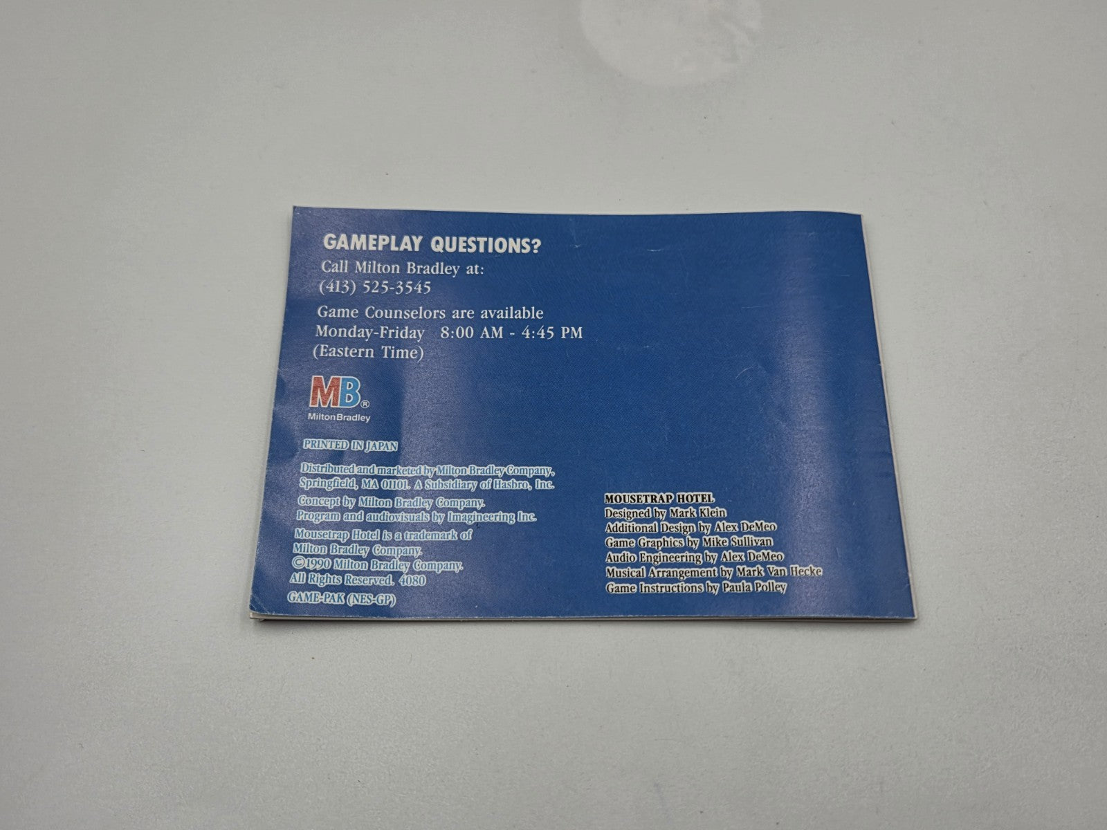 Nintendo Game Boy Classic Spiel Mouse Trap Hotel mit OVP und Anleitung USA