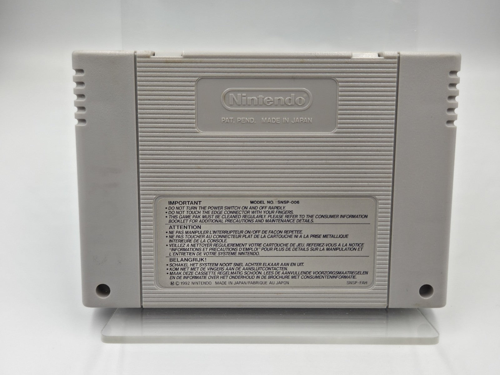 SNES Super Nintendo Spiel NHL Hockey 94 Modul FAH