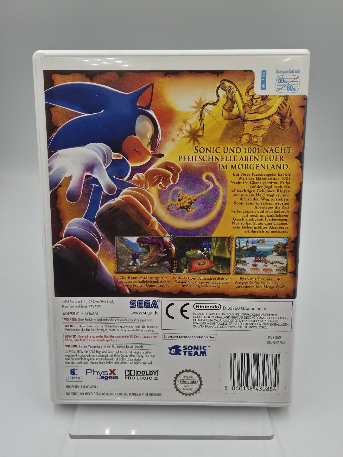 Nintendo Wii Spiel Sonic und die Geheimen Ringe mit OVP und Anleitung NOE