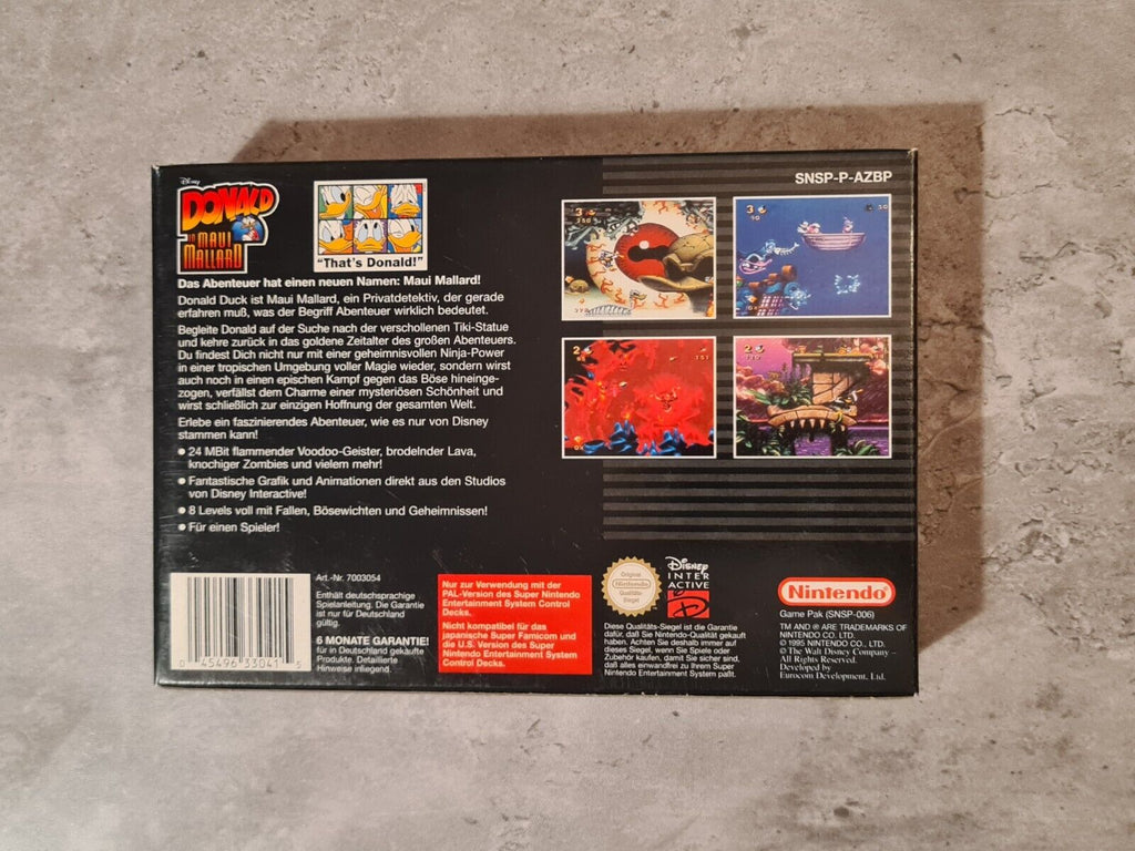 SNES Super Nintendo Donald in Maui Mallard New Old Stock Neu unbenutzt - T-Retro-Games 