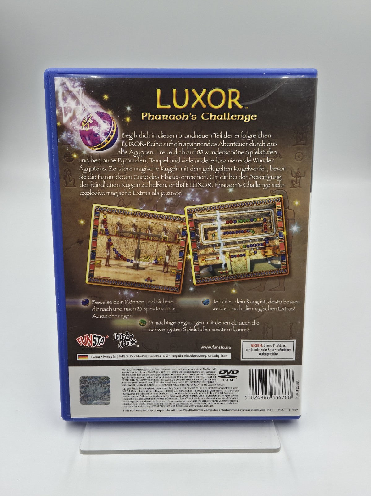 PS2 Playstation 2 Spiel Luxor Pharao's Challenge mit OVP und Anleitung Deutsch