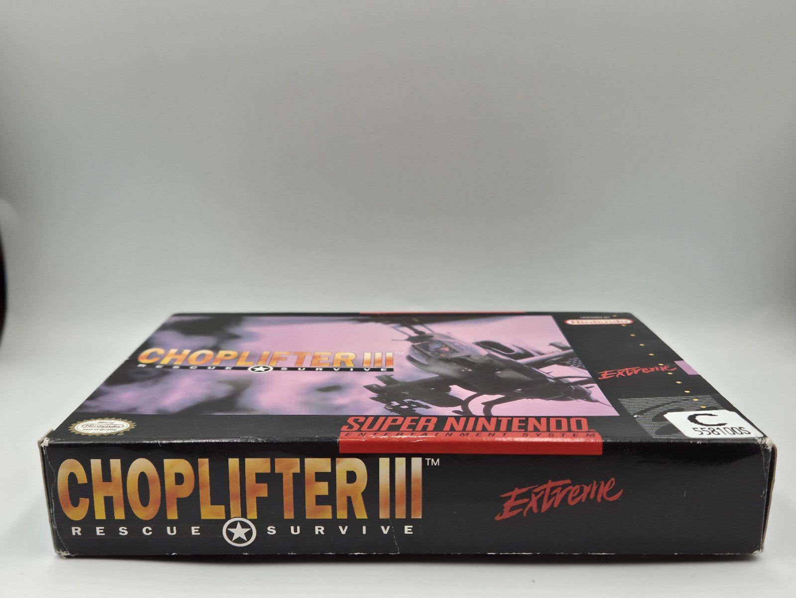 SNES Super Nintendo Choplifter III Rescue Survive Leer OVP Empty Box NTSC USA