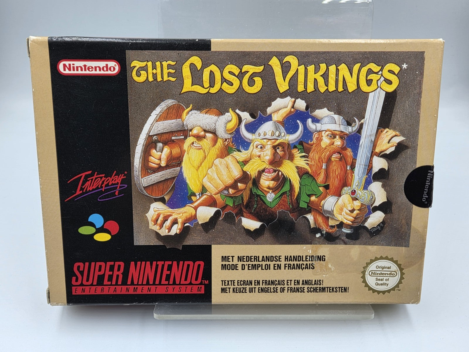 SNES Super Nintendo The Lost Vikings mit OVP und Anleitung FAH/SFRA