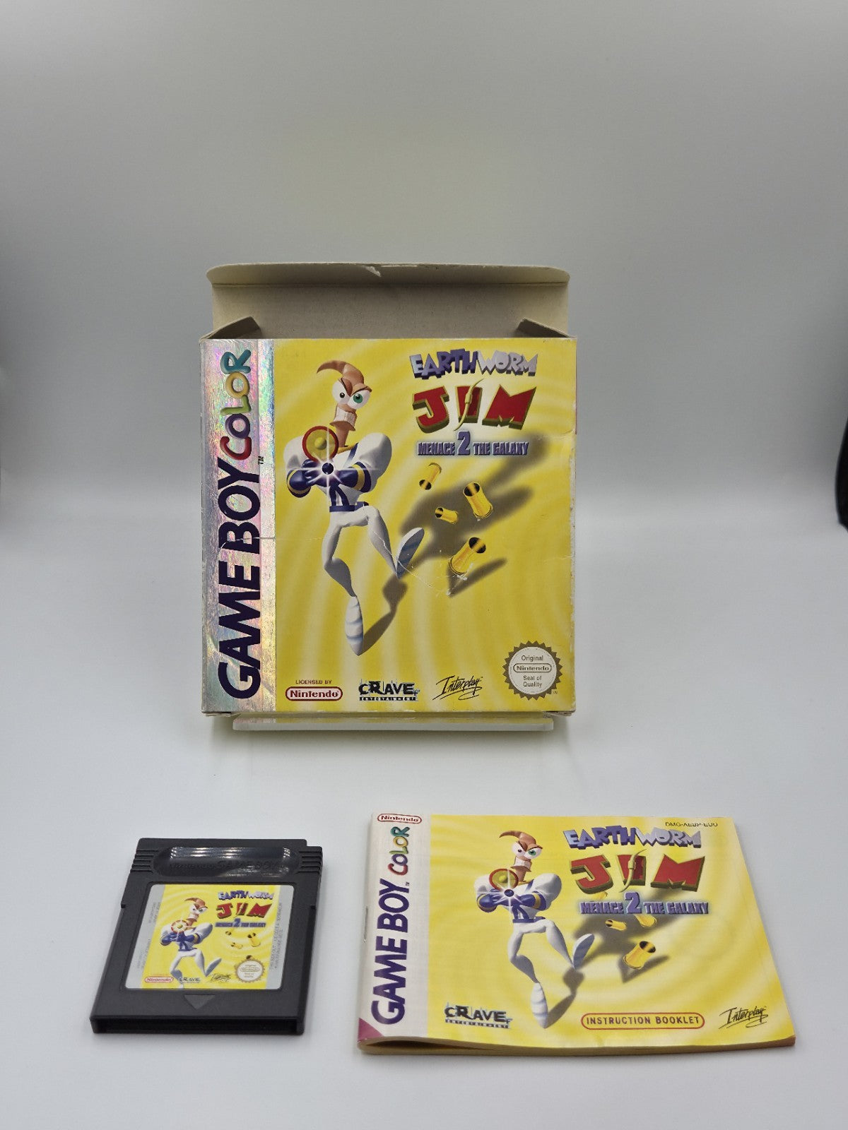 Game Boy Color Spiel Earthworm Jim Menace 2 The Galaxy mit OVP und Anleitung EUR