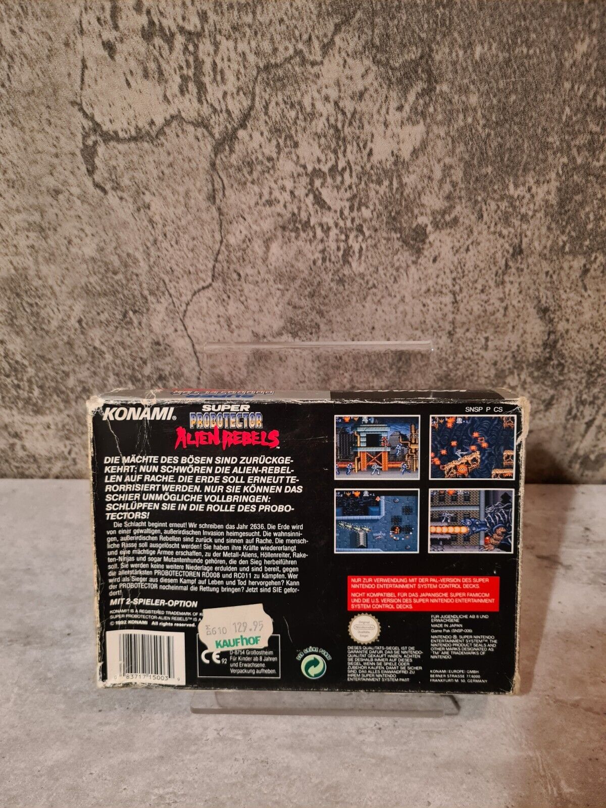SNES Super Nintendo Super Probotector Alien Rebels mit OVP und Anleitung NOE - T-Retro-Games 