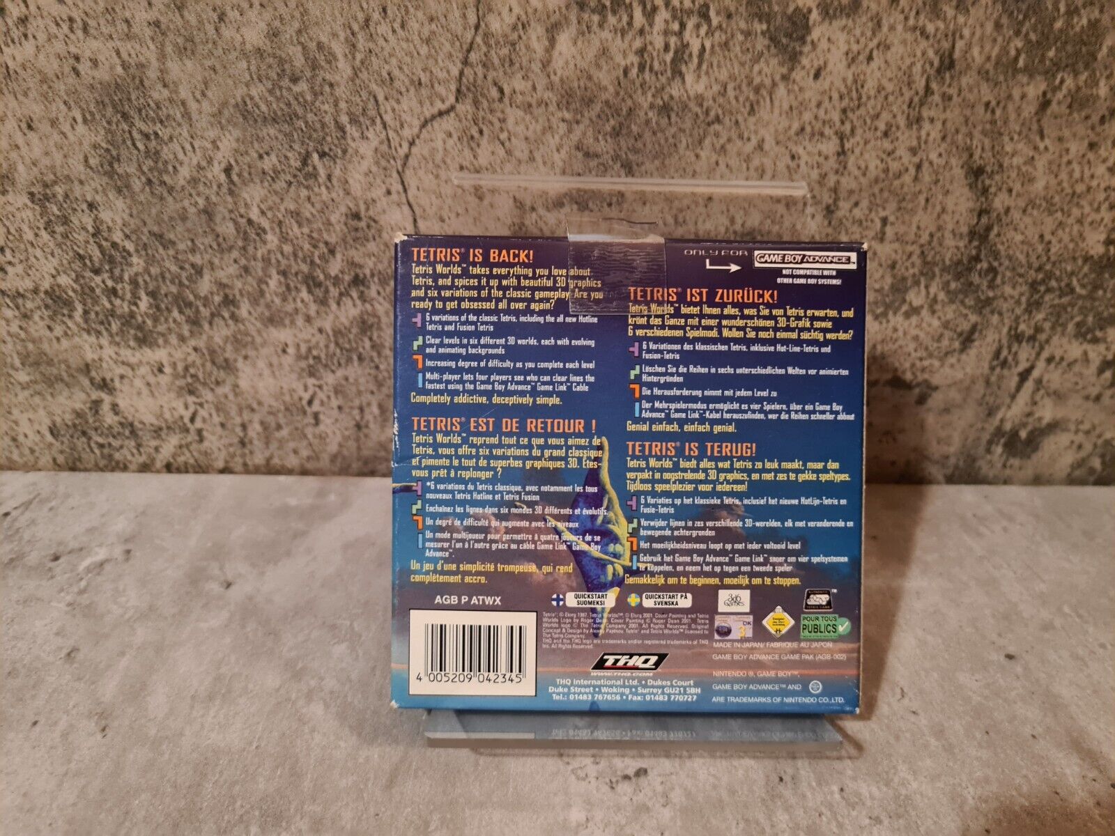 Gameboy Advance Tetris Worlds mit OVP und Anleitung EUR - T-Retro-Games 